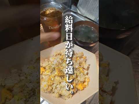 給料日前の金欠を救う黄金チャーハン。34歳独身の昼飯。