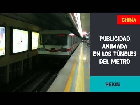 Publicidad animada en los túneles del metro | Pekín (China)