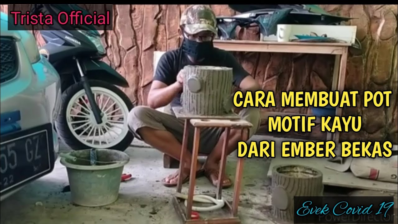  Cara  membuat  pot  Motif Kayu dari  ember bekas YouTube