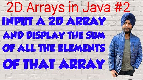 2D Arrays in Java **2|| Print the sum of all the elements of a 2D array|| Java Programming