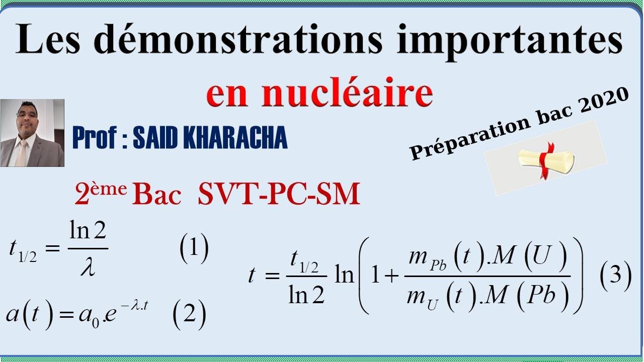 Les démonstrations importantes en nucléaire.