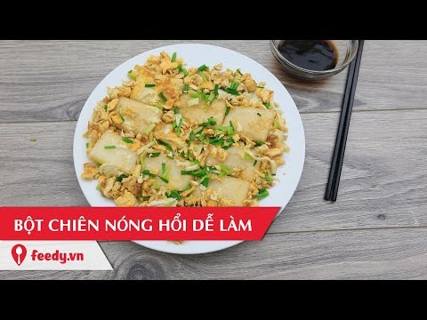 Hướng dẫn cách làm bột chiên nóng hổi ngon ngon - Pan-fried scrambled egg rice cake