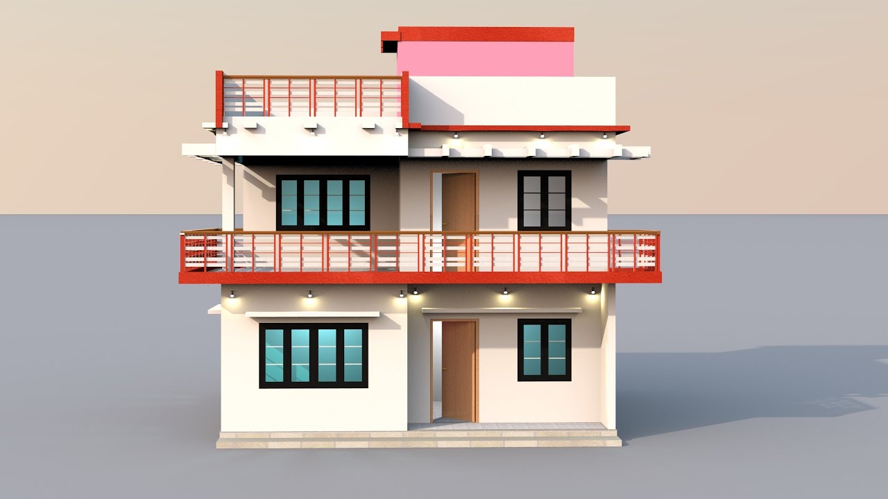 Indian Style 3 Bedroom Modern Home Plan