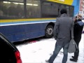 Dublin Bus Burning Rubber in the Snow
