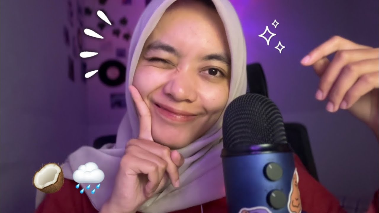 ASMR Coconut Rain with Echo Effect — Fast Mouthsound ✨🌵