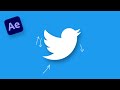 How to animate the twitter logo in after effects  full tutorial