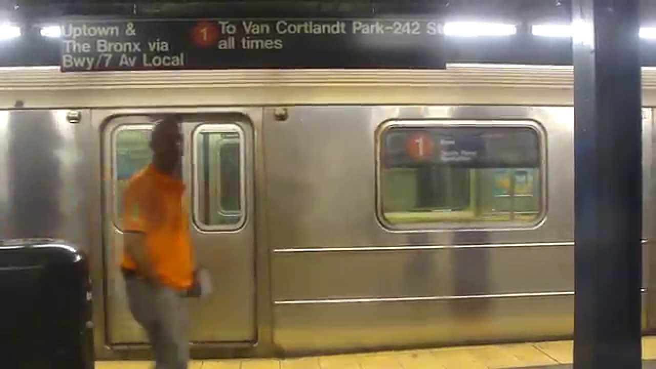 On-Board 148th Street Bound 3 Train Alongside 242nd Street Bound 1 Train