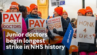 NHS strikes: Services under pressure as junior doctors begin longest ever strike action