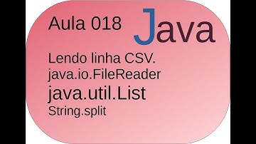Java - Jv018 - Lendo linha CSV - String.List