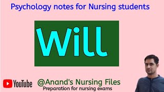 Will//What do you mean willpsychologynotes nursingnotes @anandsnursingfiles @AnitaSharmaGyan