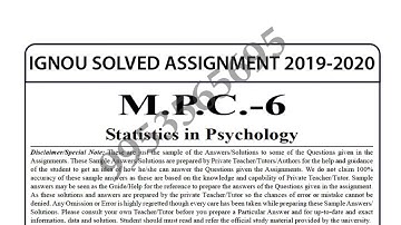 MPC-6 Solved Assignment 2019-20