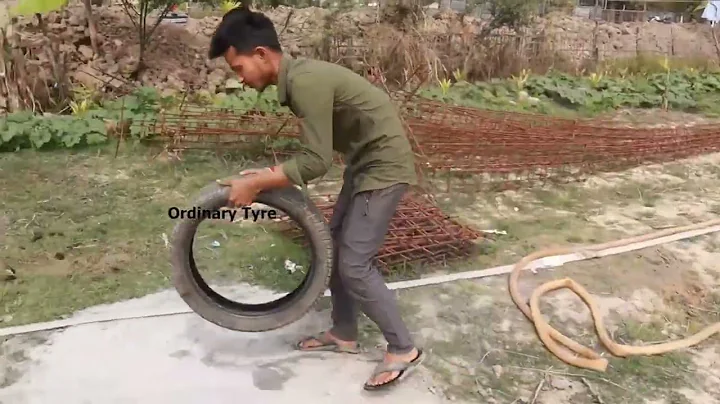 I reused my old bike tyre / Tyre craft ideas #diy #tyrecraft #creative