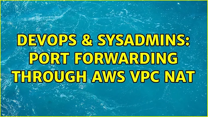 DevOps & SysAdmins: port forwarding through AWS VPC NAT (2 Solutions!!)