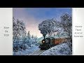 Snowy Train STEP by STEP Acrylic Painting (ColorByFeliks)