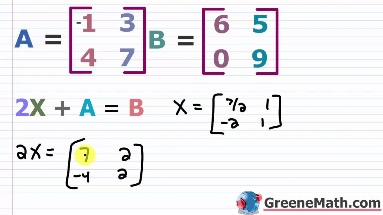 scalar and matrix multiplication assignment