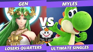 GOML NA Open Northeast USA Losers Quarters - Gen (Palutena) Vs. Myles (Yoshi) Ultimate SSBU