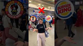 Burger King VS Burger Singh 🍔 #burgerking #burgersingh #burgerchallenge #shorts #viral #ytshorts