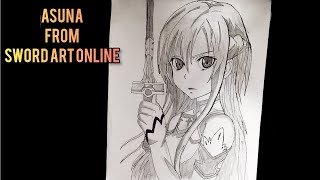 How To Draw Asuna from the Sword Art Online || Anime Girl Drawing