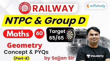 10:00 PM - RRB NTPC/Group D 2019-20 | Maths by Sajjan Singh | Geometry (Concept & PYQs)