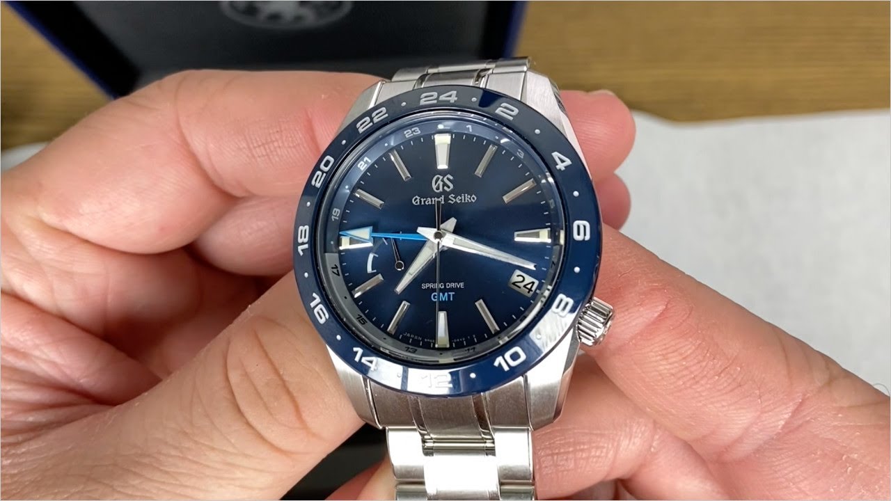 Grand Seiko SBGE255 GMT Review & Unboxing | Blue Dial & Blue Bezel | Grand  Seiko GMT - YouTube