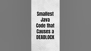 Smallest Java Code That Causes a Deadlock! #javabeginners #javatutorial #javamultithreading