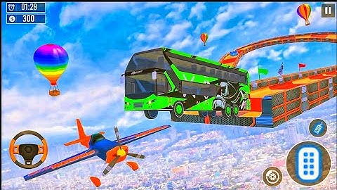 Impossible Mega Ramp Bus Stunts Game Play Video - Bus Stunts Driving 3D Game Play Video ।।
