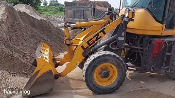 Công nông máy xúc múc cát lên xe vận chuyển cát xây dựng #congnongbabanh