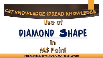 MS Paint Tutorial | Use Diamond Shape  | Diamond Shape Tutorial  @getknowledgespreadknowledg3339
