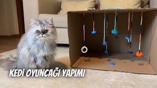 Kolayca kedi oyuncağı yapımı, kendin yap, DIY cat toy