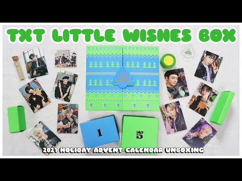 🎄 UNBOXING TXT 2021 HOLIDAY COLLECTION LITTLE WISHES | SPECIAL BOX ADVENT CALENDAR + PHOTOCARD SETS