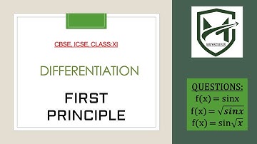 first Principle sinx, rootsinx, sinrootx I class 11 XI  I cbse I icse I ncert I differentiation