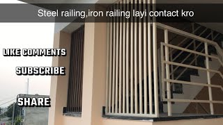 Stair Railing’s ethe ghat price te sfayi naal kam kita janda hai #staircasedesign #stairs #railing