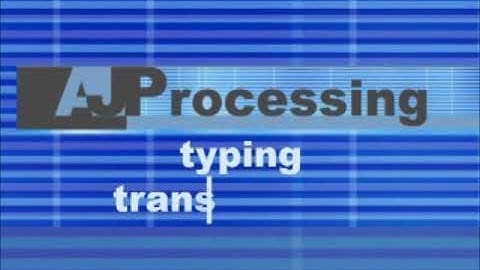 AJ Processing: Typing, Transcription, Data Entry & Scanning Services