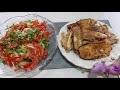 Baqlajondan baliq tamli salat /  Рыбный салат с баклажанами