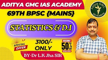 Class#1 | Percentage | 69th BPSC Mains | Statistics & D.I | BPSC Mains Preparation | BY-Dr L.K JHA