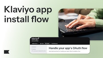 Set up your Klaviyo app install flow