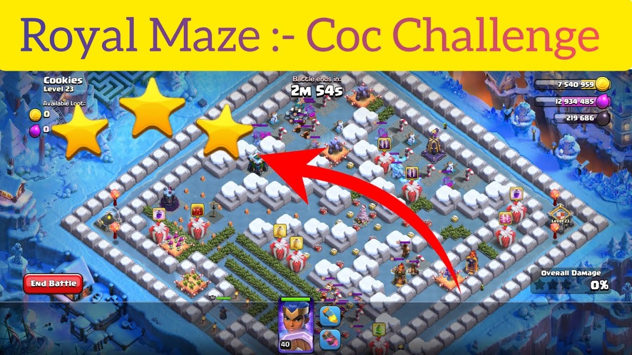 Royal Maze (Level 23) Coc || Controllable Heroes Cookie Chaos || 3 Star ...