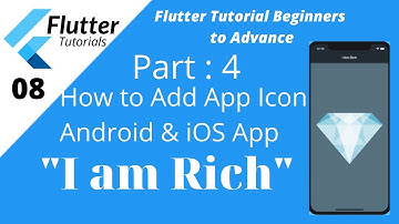 How to Add App Icon Android & iOS App | Flutter Tutorial | Part: 4 | #8 | Hindi/Urdu
