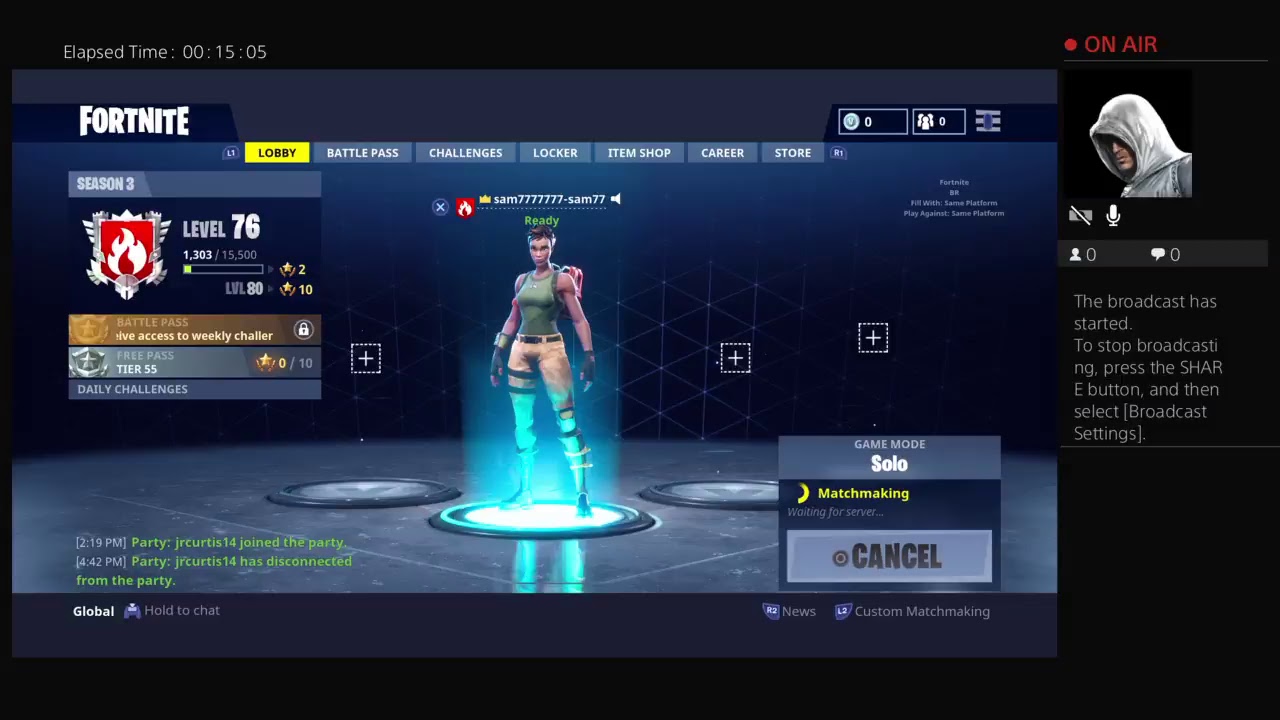 Fortnite live squad no fill - YouTube