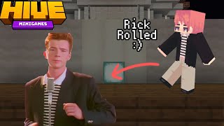 Rick Rolling on Skywars, Gone Wrong... (Hive)