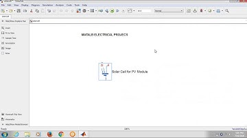 Solar cell for PV module in MATLAB.