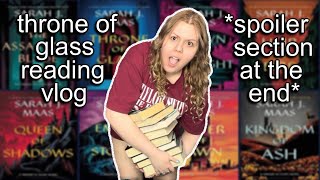 reading the entire throne of glass series 🦌👑⚔️ | spoiler free reading vlog (spoilers at the end)