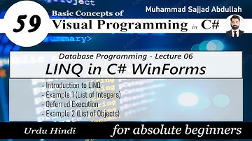 59: LINQ in C# WinForms | DB-6 | Visual Programming