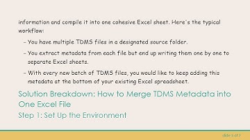 How to Combine Multiple TDMS Metadata Files into a Single Excel Sheet