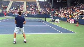 Chardy hits big forehands into both ...