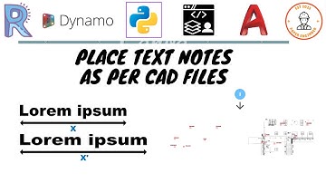 Đặt Text Note dựa theo file CAD | Placing Text Note as per CAD file in Revit by Dynamo | Kỹ sư giấy
