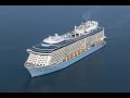 Cruiseship Quantum of the Seas arriving Bremerhaven (Air shots) 05.10.2014