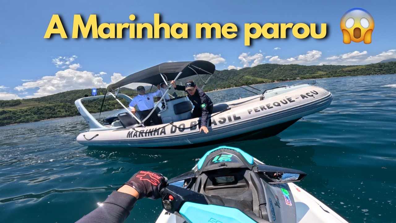 De Angra a Paraty de Jet Ski!🚀 Abordado pela Marinha + Jet Quebrado no Mar!