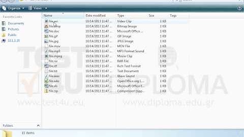 Copy the file file.avi from the TEST4UFolder folder of your desktop to the clipboard.