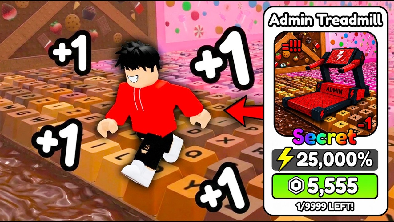 Starting Over as NOOB with ADMIN TREADMILL in Roblox +1 Chocolate ...